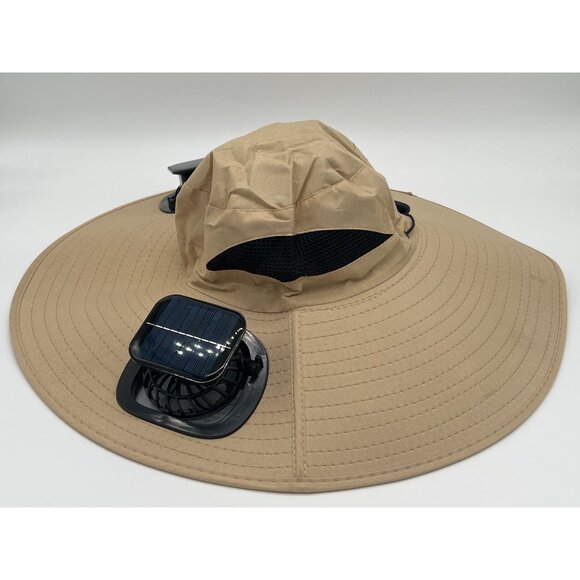 Solar-Powered Wide-Brim Sun Hat With Dual Cooling Fans - Picture 4 of 5